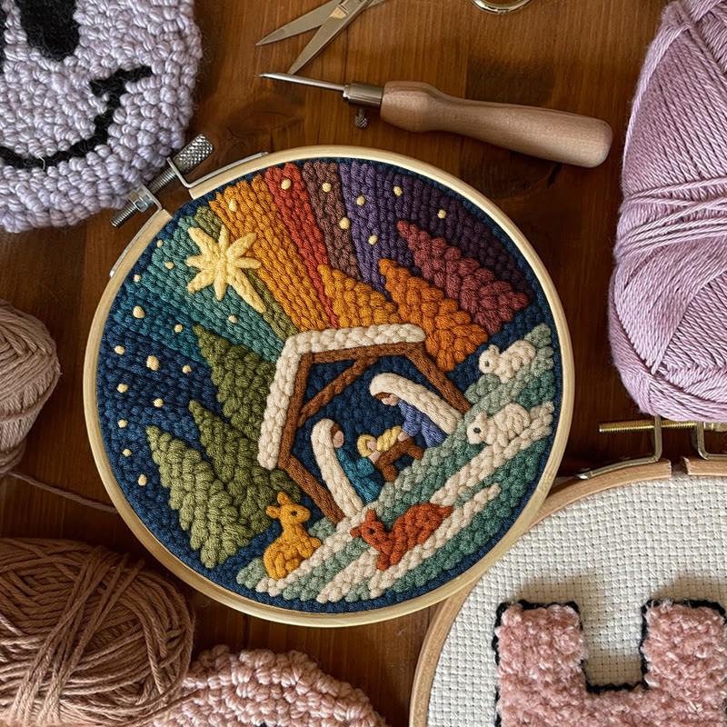 🔥Year-End Clearance Punch Needle Kit - Christmas Aurora | Diy Nativity Handicraft | Unique Holiday Gifts | Lowest Price Sale - image 7