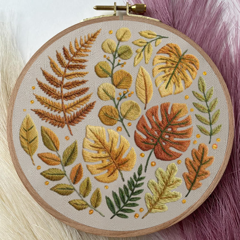 Rubbyoo Embroidery Kit - Autumn Leaf Medley | Cozy Handwork | Seasonal Statement - image 8