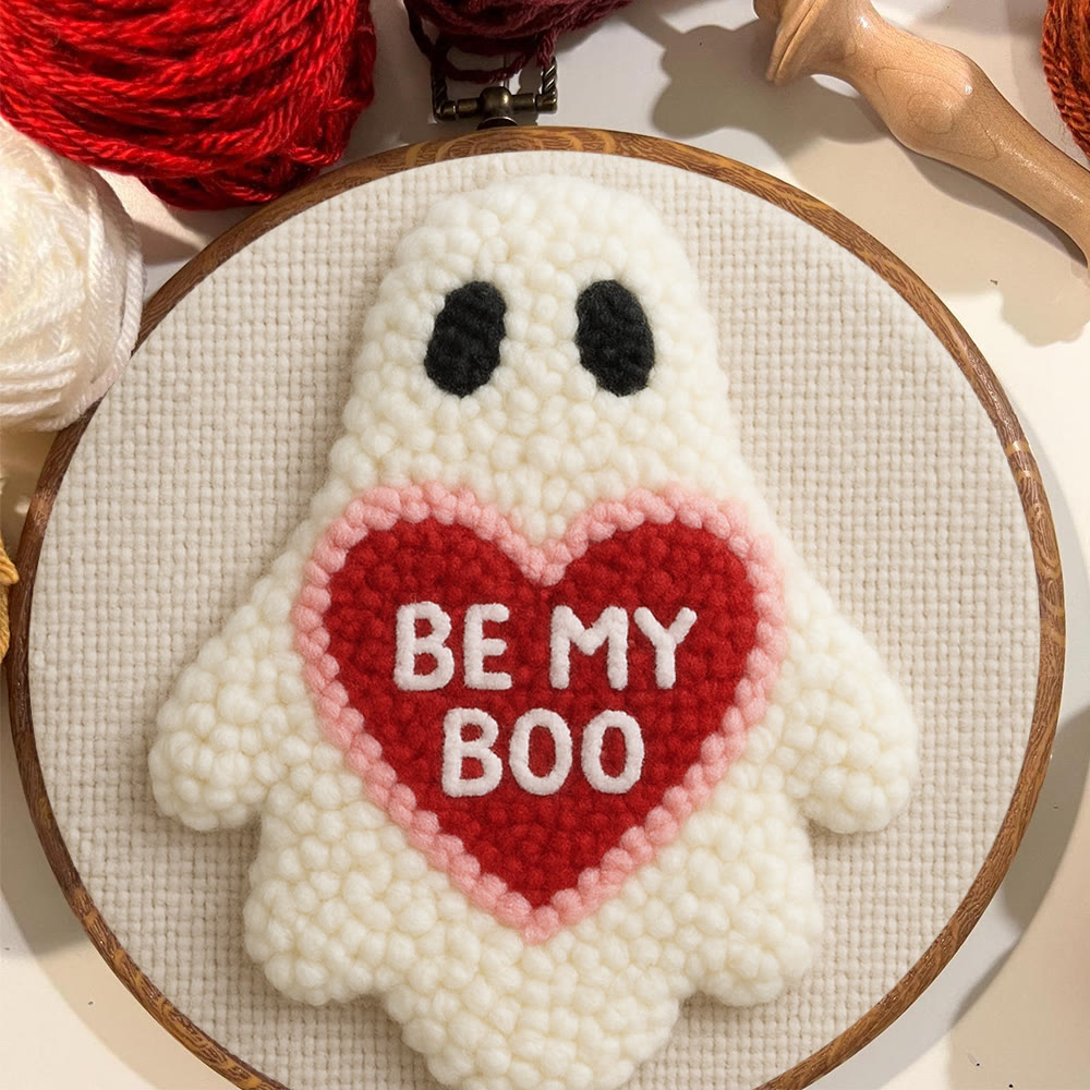 Cute Ghost "be My Boo" Punch Needle Kit – Easy-to-make Diy Project | Confessional Handmade Gift - image 10