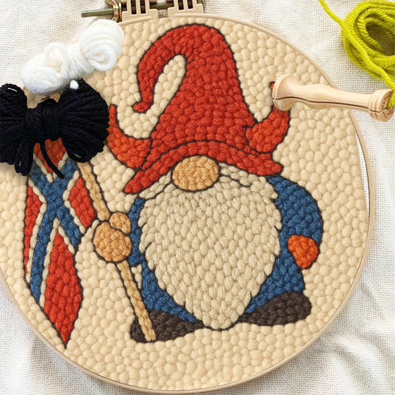 Patriot Gnome Punch Needle Kit - Diy Handmade Craft | Perfect Home Decor  - image 7