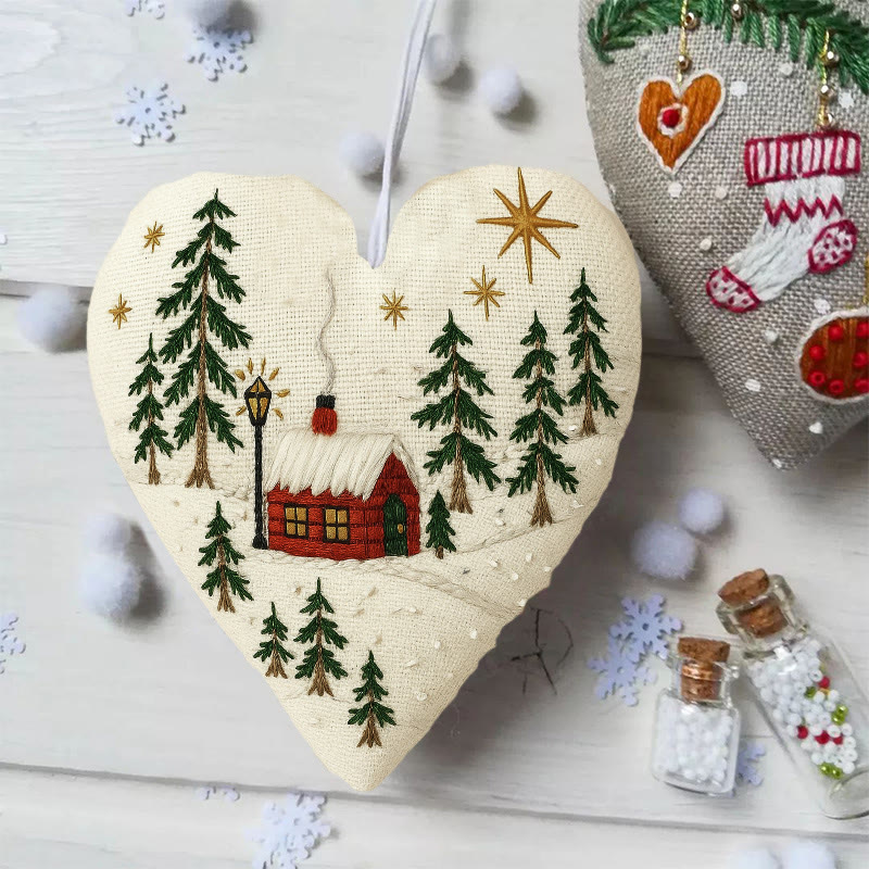 Rubbyoo Heart Embroidery Kit - Shining Night | Christmas Host Gift | Perfect Home Decor - image 3