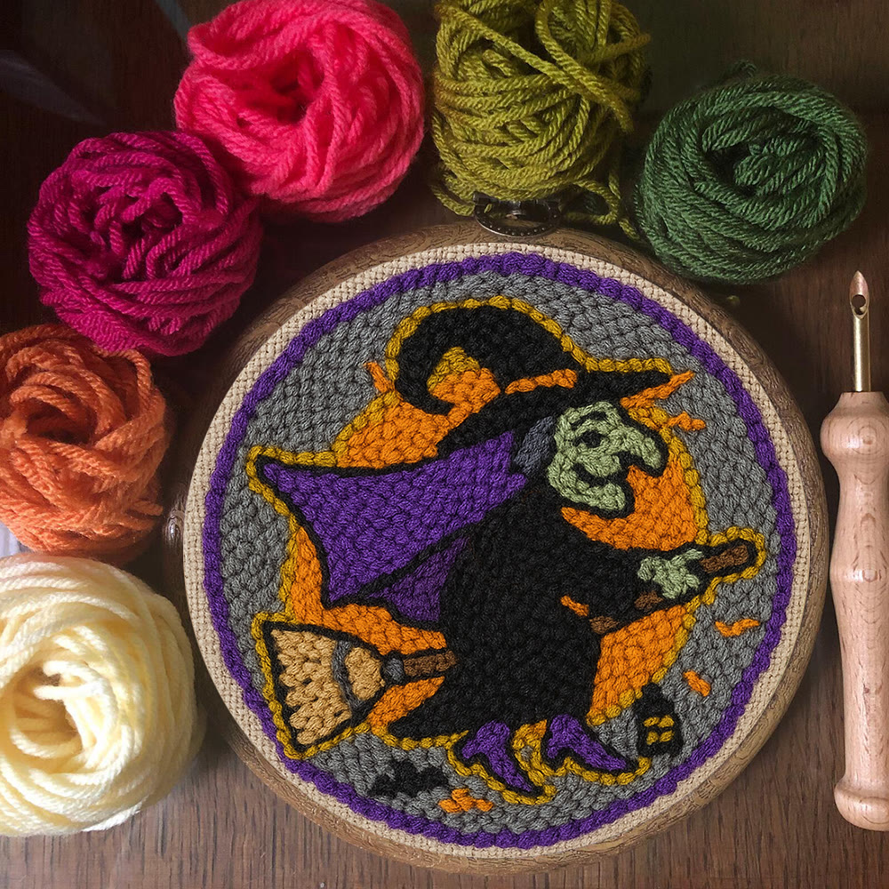 Magic Wizard Punch Needle Kit - Spooky Halloween Gift | Ideal Craft For Home Decor - image 8