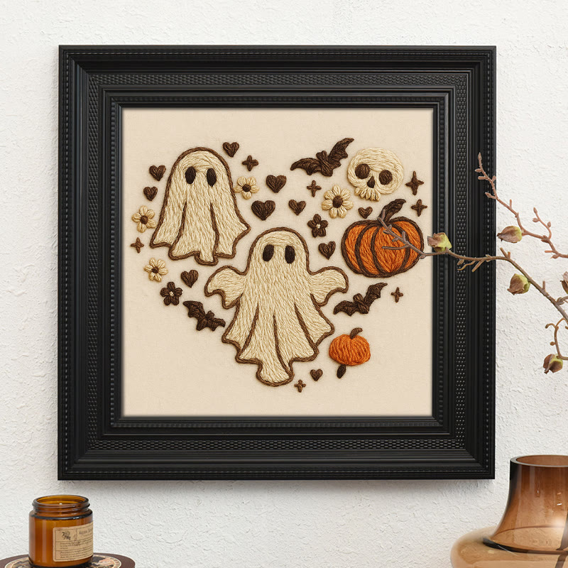 Rubbyoo Embroidery Kit - Halloween Bats And Ghosts | Spooky Halloween Decor | Diy Holiday Handicraft - Embroidery Kit Plus An Extra Frame - image 10