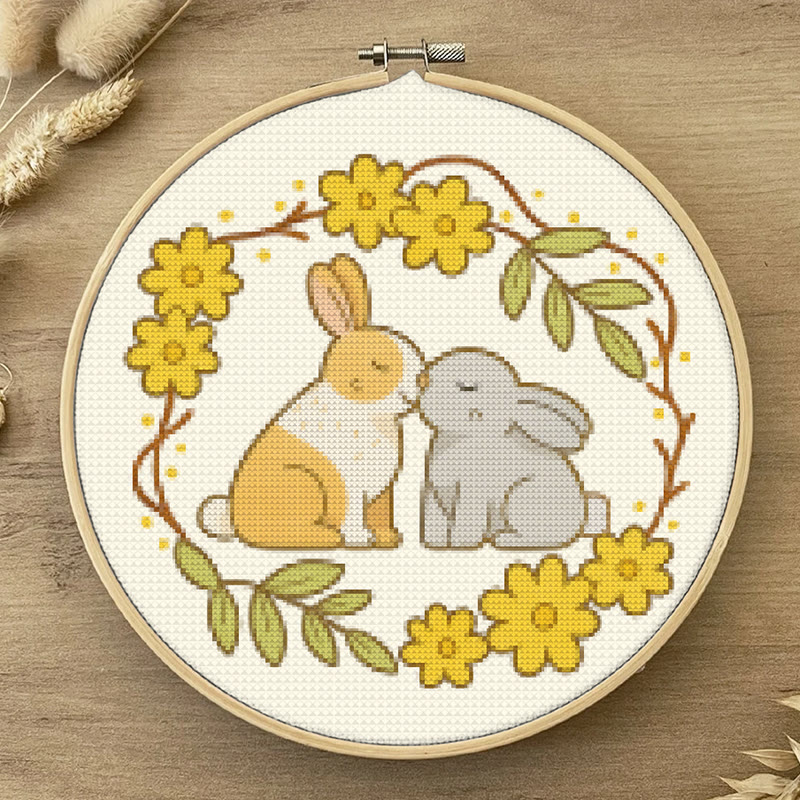 Cross Stitch Kit - Love Rabbit | Nice Wedding Handmade Gifts | Perfect For Lover - image 5
