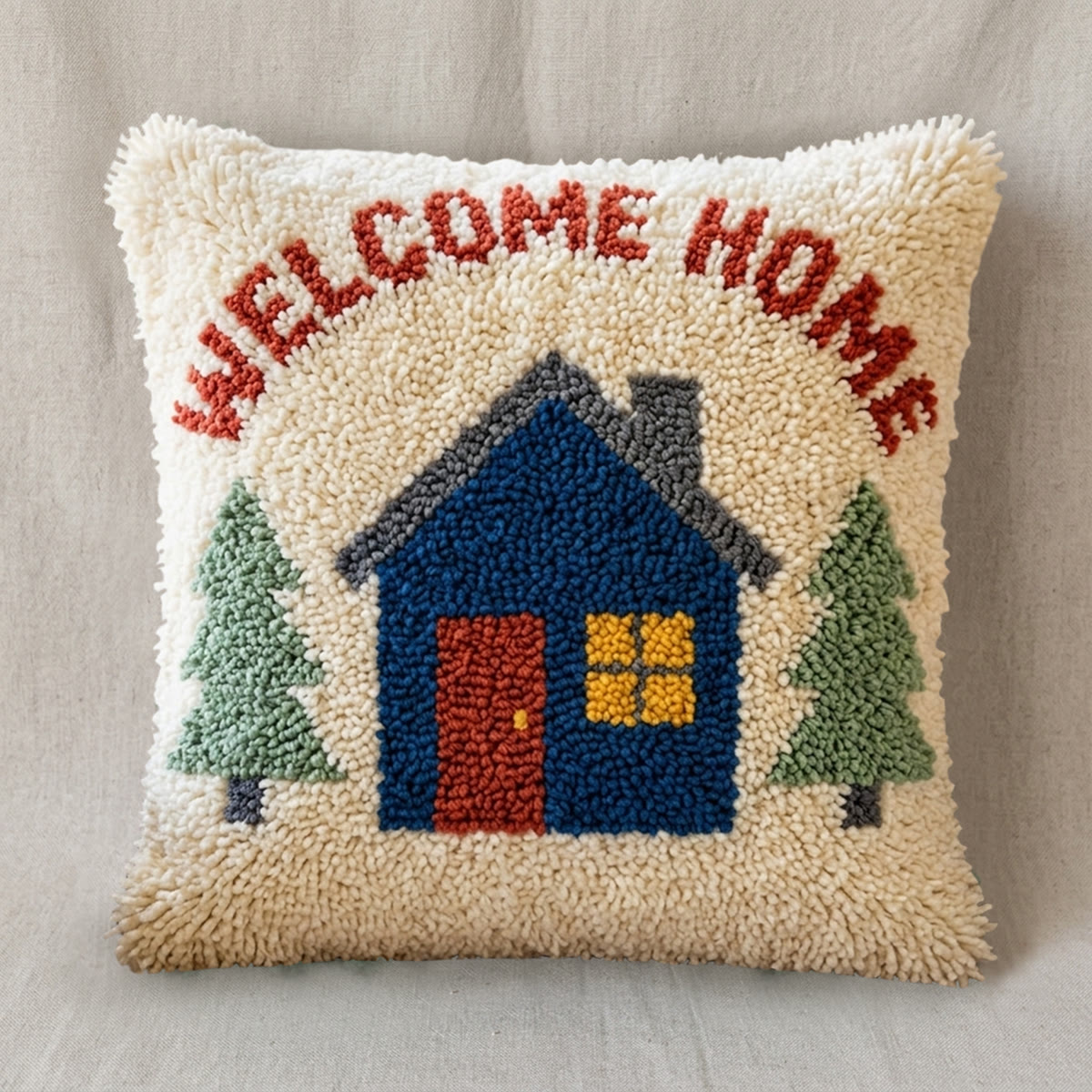 Rubbyoo Latch Hook Pillow Kit - Welcome Home | Living Room Decor | Nice Birthday Gift - image 8