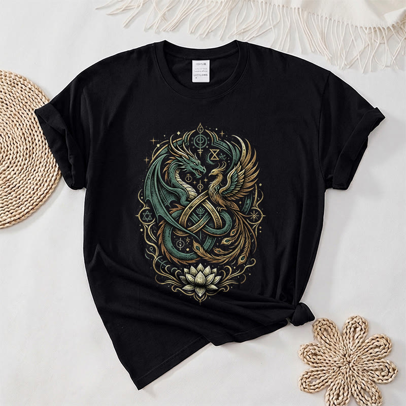 Rubbyoo Mysterious Dragon Graphic Tee  - Stylish Dragon Pattern | Cool T-shirt Perfect For Music Festival - image 10