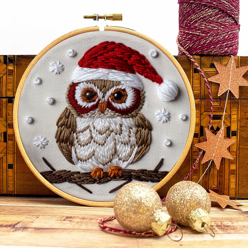 Rubbyoo Embroidery Kit- Christmas Owl - image 9