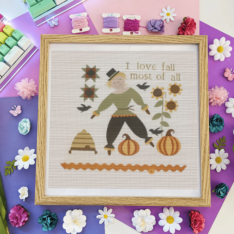 Cross Stitch Kit - Love For Autumn |  Festival Handmade Needlework | Diy Halloween Collection  - image 8