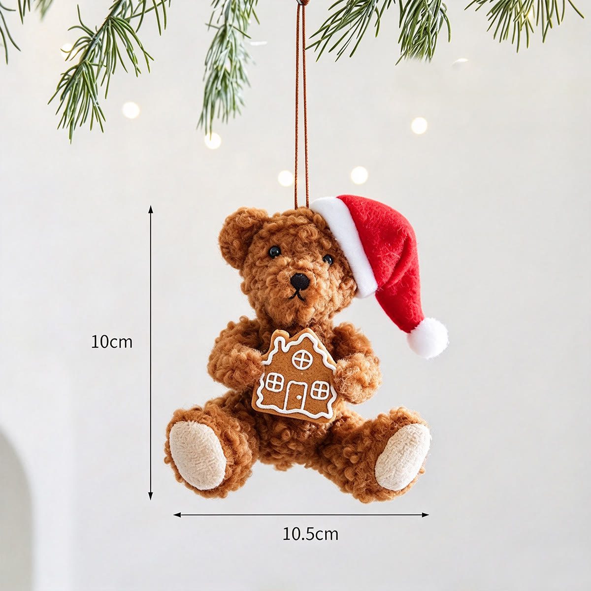 Rubbyoo Christmas Teddy Bear Ornament – Adorable Plush Accent | Heartwarming Xmas Tree Hanging - Brown-B - image 16