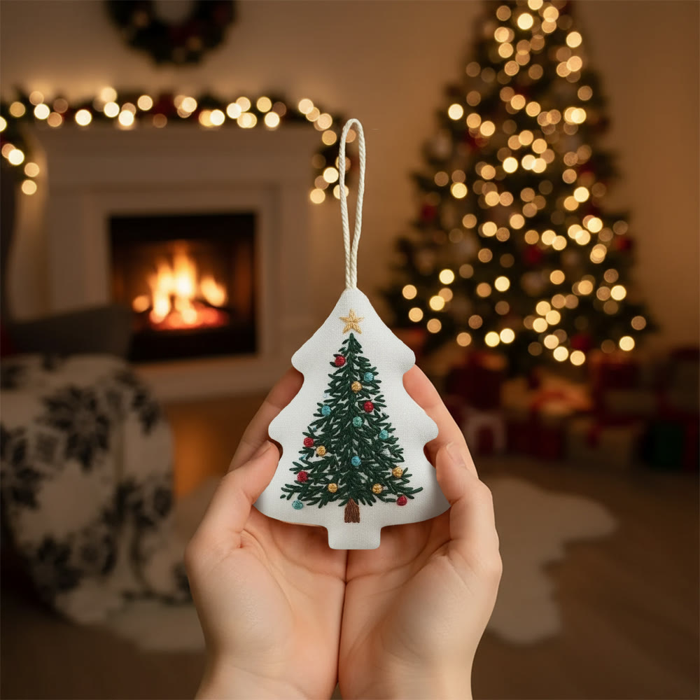 Rubbyoo Tree-shaped Embroidery Kit - Colorful Christmas Lights | Fun Crafting Experience | Brings Joy To Your Tree - image 3