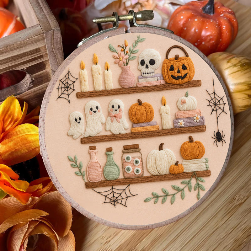 Rubbyoo Embroidery Kit -  Spooky Shelf |  Autumn Craft Idea | Witchy Halloween Decor - image 7