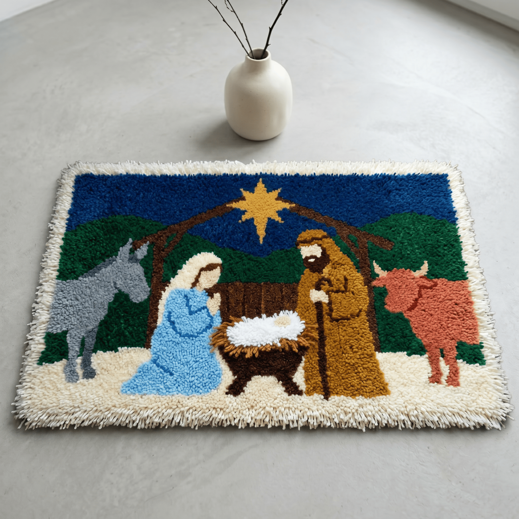 Rubbyoo Latch Hook Rug Kit - Nativity | Religious Wall Hanging Gift  | Perfect For Home Decor  - image 8