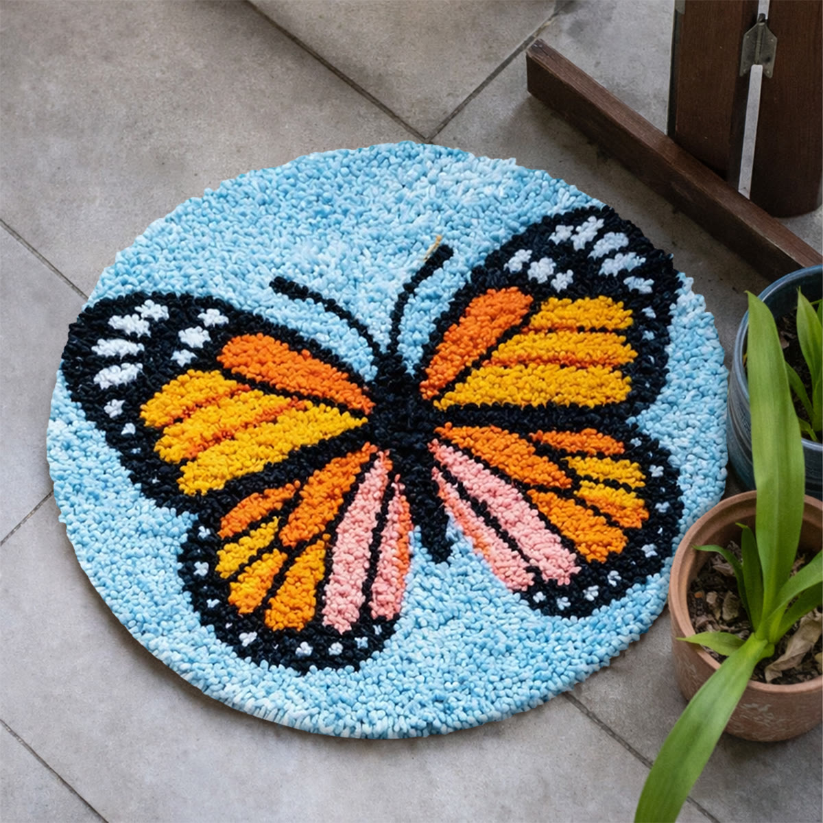 Rubbyoo Latch Hook Rug Kit - Enchanting Butterfly | Unique Handmade Decor | Diy Versatile Craft  - image 8