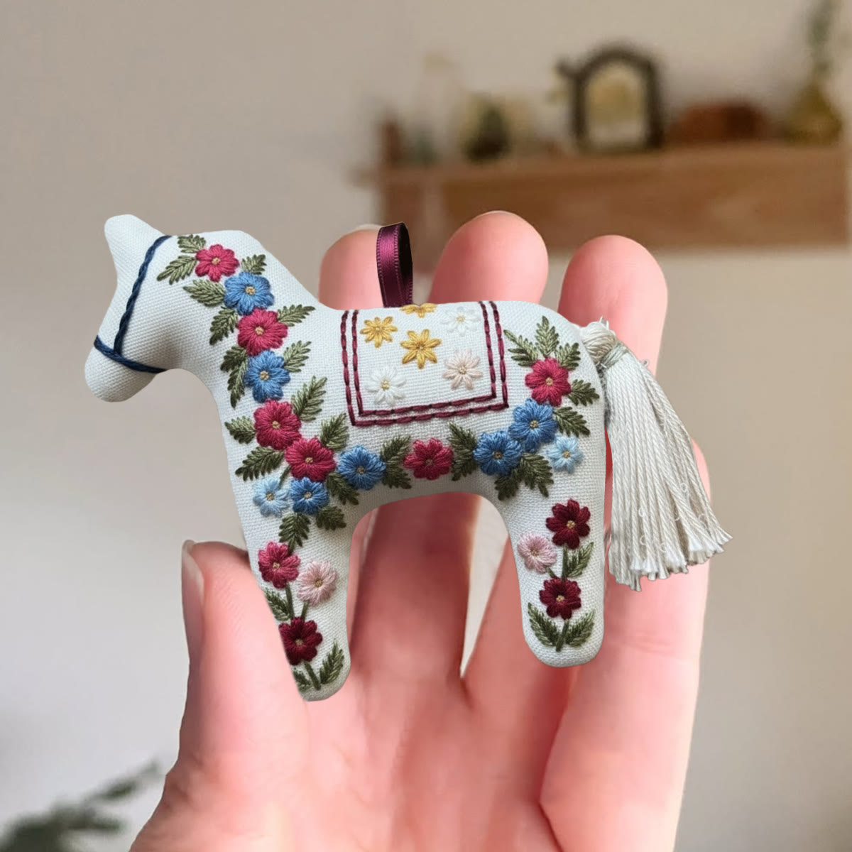 Rubbyoo Horse Embroidery Kit - Spring Flower | Handmade Gift For Mother | Lucky Horse Ornament  - image 8