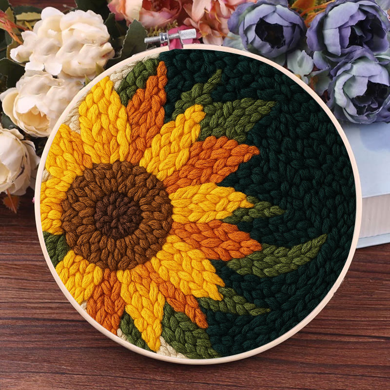  Sunflower Punch Needle Kit - Handmade Floral Craft | Perfect For Room Decor - image 4