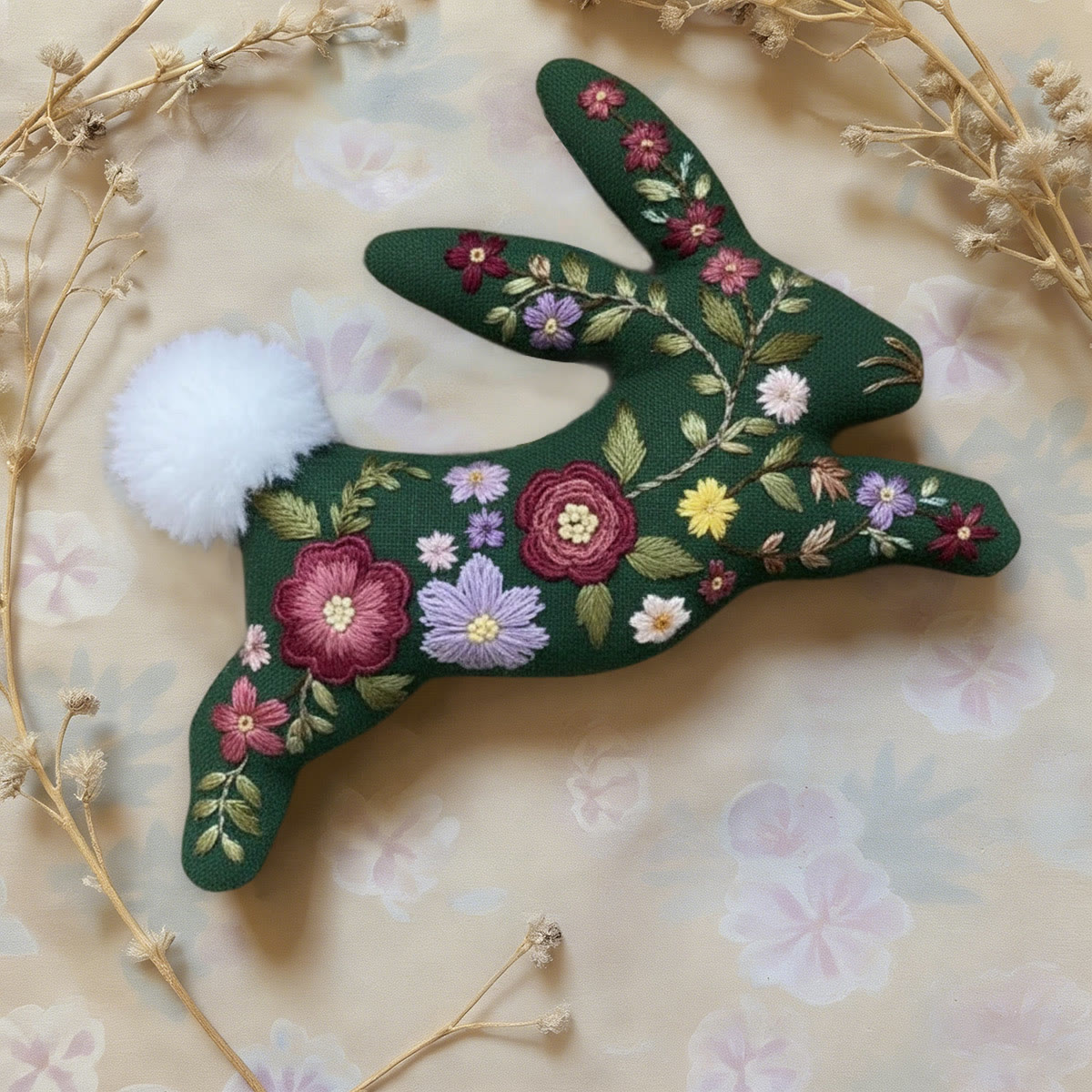Rubbyoo Rabbit Embroidery Kit - Spring Wildflower | Diy Bunny Craft | Beginner Handmade Art - image 7