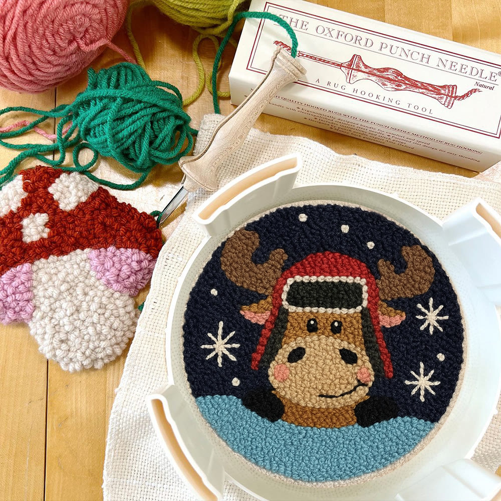  Cute Elk Punch Needle Kit - Handmade Animal Art | Perfect Holiday Gift - image 6