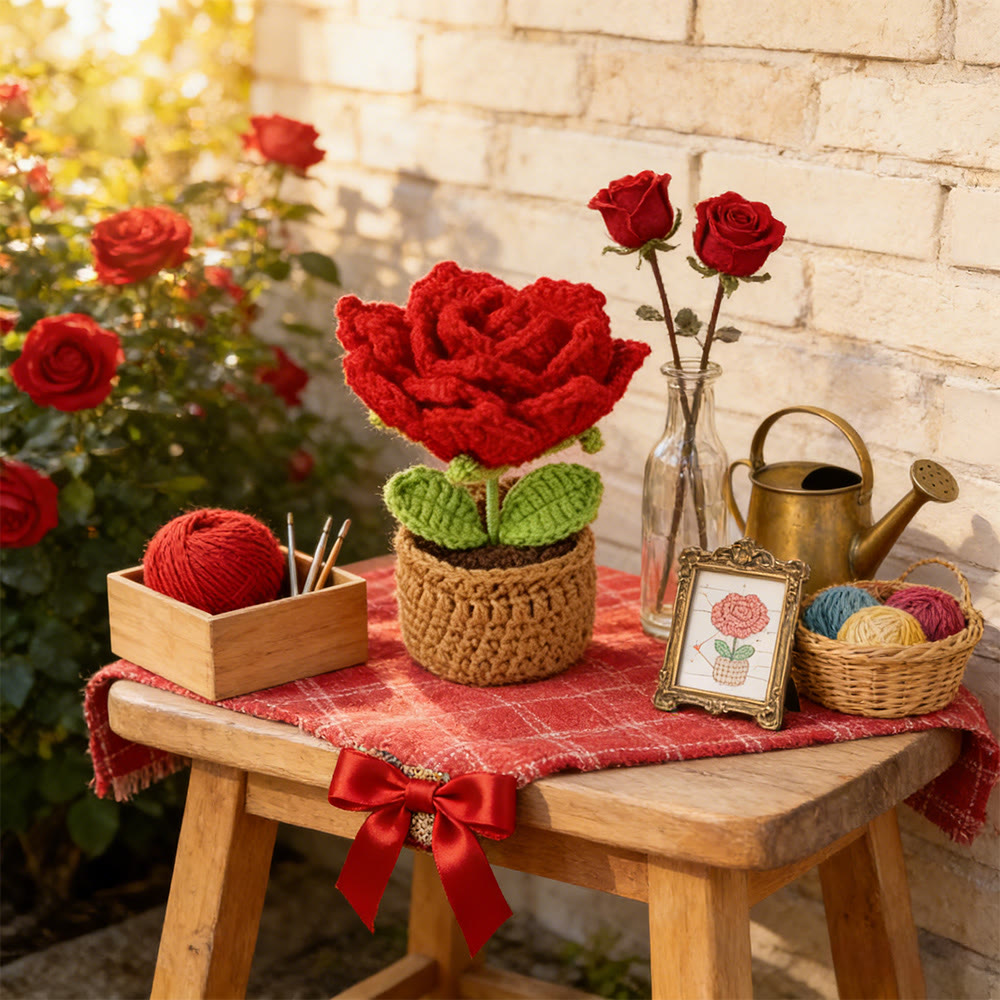 Flower Pot Crochet - Office Table Decor | Nice Birthday Gift - image 5