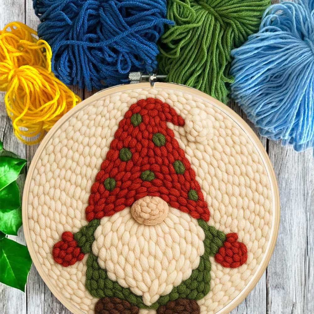 Christmas Gnome Punch Needle Kit - DIY Holiday Craft | Wall Art for Christmas Season - image 10