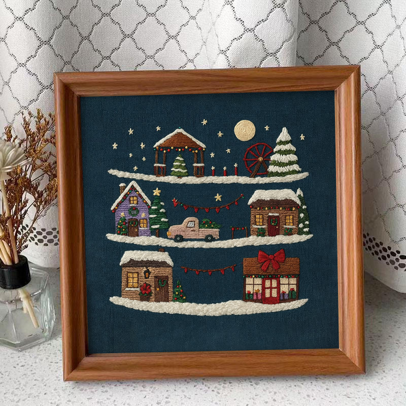 Rubbyoo Embroidery Kit - Christmas Eve | Christmas Home Ornament | Holiday Handmade Craft  - Embroidery Kit Plus An Extra Frame - image 10