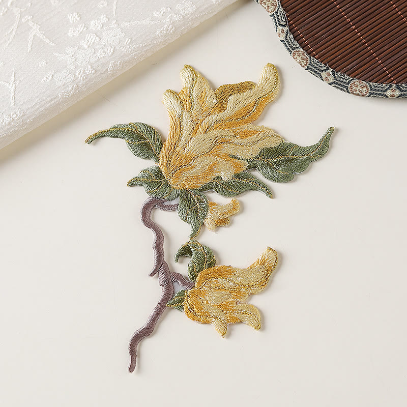 Rubbyoo Vintage Embroidered Patch - Buddha's Hand Iron On Patch | Timeless Cottagecore Sewing Decor - image 2