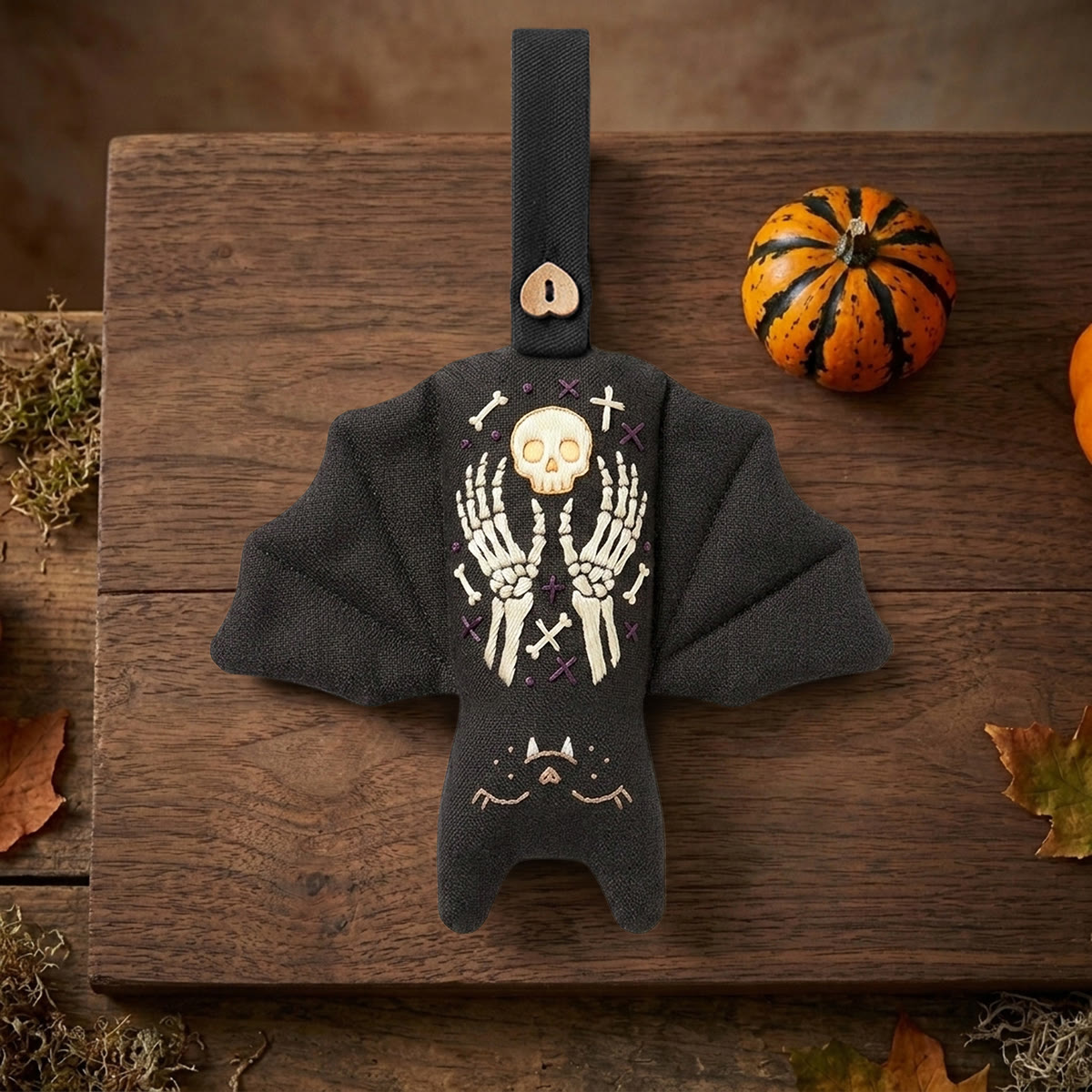 Rubbyoo Bat Embroidery Kit - Skeleton Hands | Spooky Season Gift | Witchy Room Decor - image 9