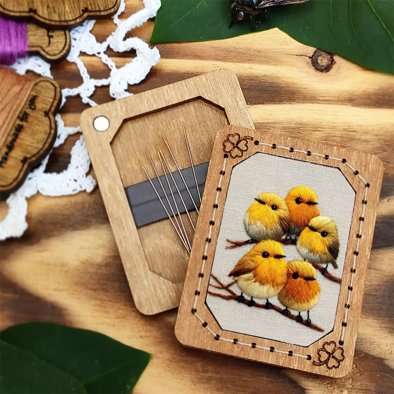 Rubbyoo Embroidery Kit - Yellow Birds On Branch | Unique Embroidery Art | Diy Holiday Gift - image 4