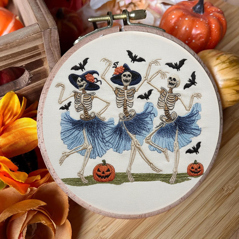 Rubbyoo Embroidery Kit - Ballet Skeleton | Halloween Gothic Handicraft | Diy Hanging Ornament  - image 10