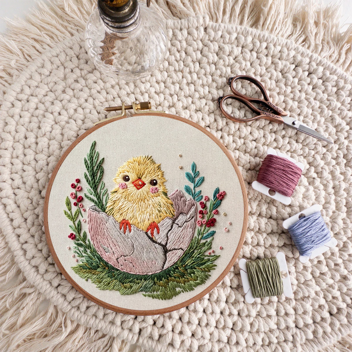 Rubbyoo Embroidery Kit - Spring Chick | Easter Animal Design |  Perfect For Holiday Decoration - image 9