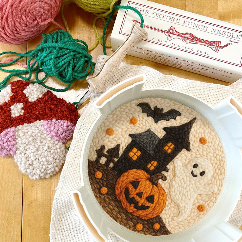 Spooky Castle Punch Needle Kit - Halloween Handmade Collection | Perfect For Wall Hanging - image 4
