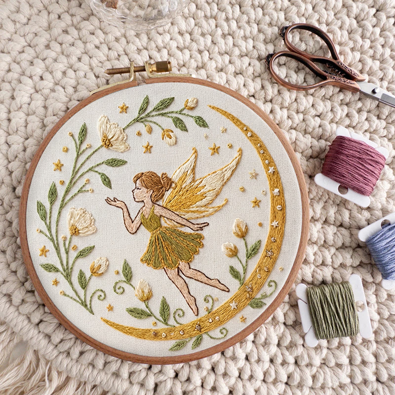 Rubbyoo Embroidery Kit - Magic Fairy | Diy Hoop Art | Nice Wall Hanging  - image 9