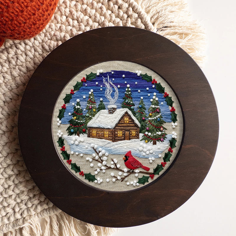 Rubbyoo Embroidery Kit - Christmas Town | Diy Christmas Collection | Unique Home Decor - image 8