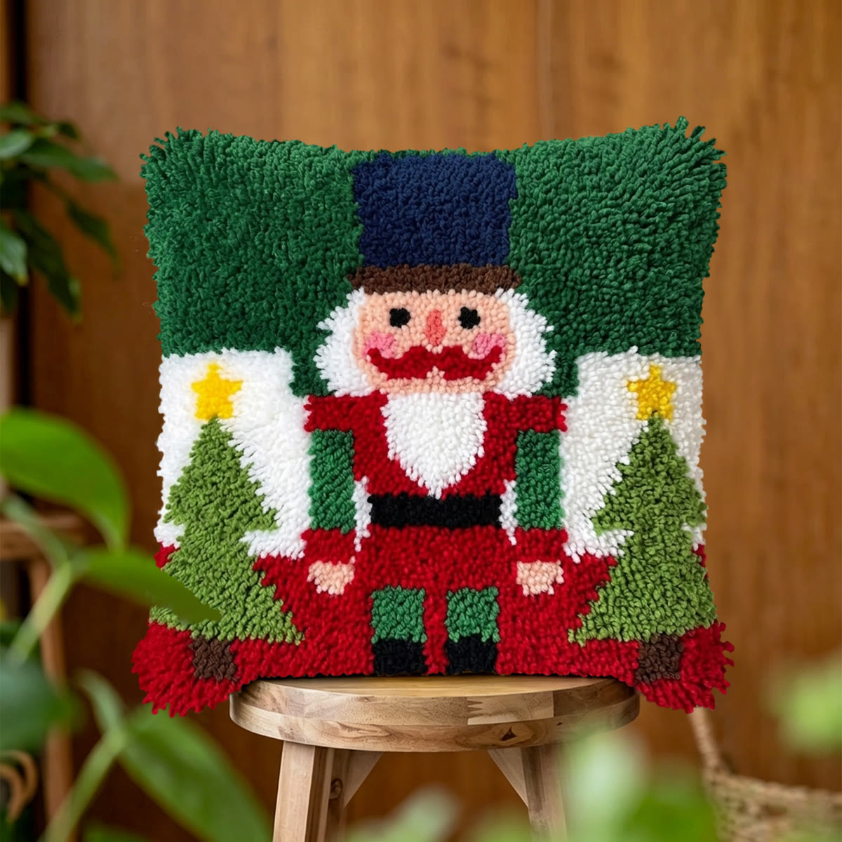 Rubbyoo Latch Hook Pillow Kit - Whimsical Nutcracker | Christmas Holiday Gift | Easy For Handmade Starters - image 6
