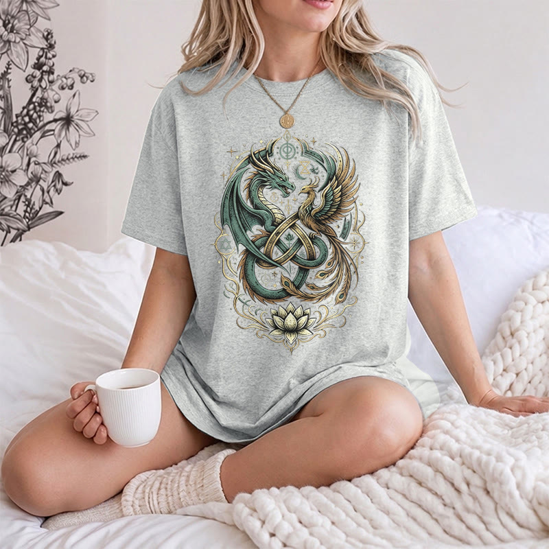 Rubbyoo Mysterious Dragon Graphic Tee  - Stylish Dragon Pattern | Cool T-shirt Perfect For Music Festival - image 7