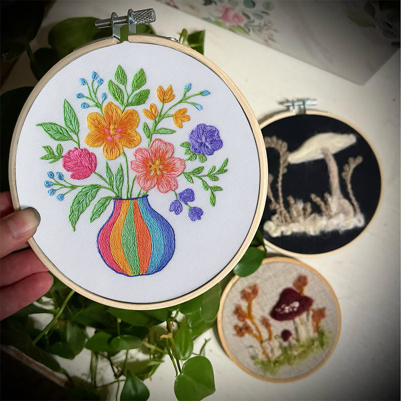 Rubbyoo Embroidery Kit -  Vibrant Flowers | Nice Gifts For Flower Lovers | Perfect For Beginners  - image 4