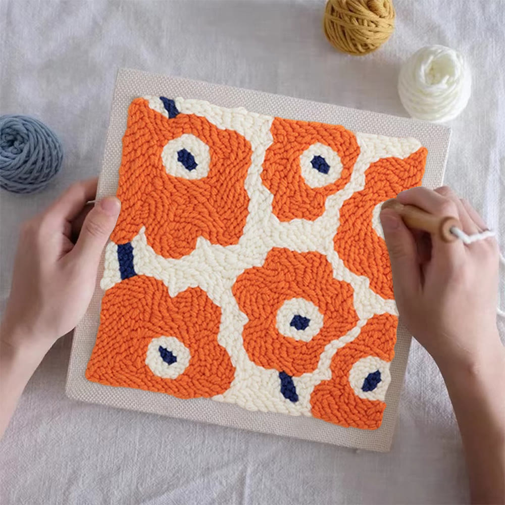 Vibrant Flower Square Punch Needle Kit - Unique Birthday For Friends | Perfect For Room Decoration - image 7