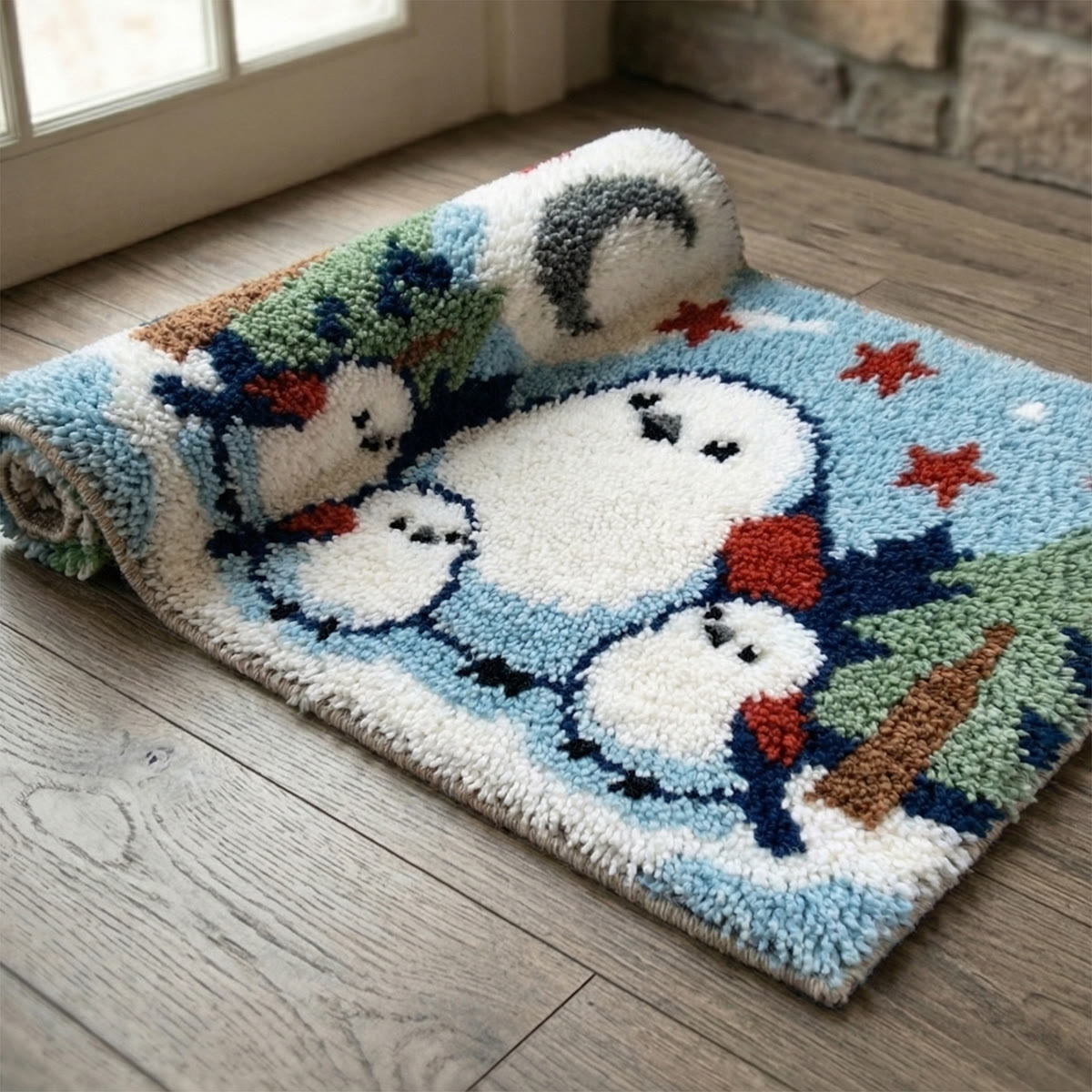 Rubbyoo Latch Hook Rug Kit - Birds Family | Animal Handmade Art | Nice Gift For Housewarming - image 7