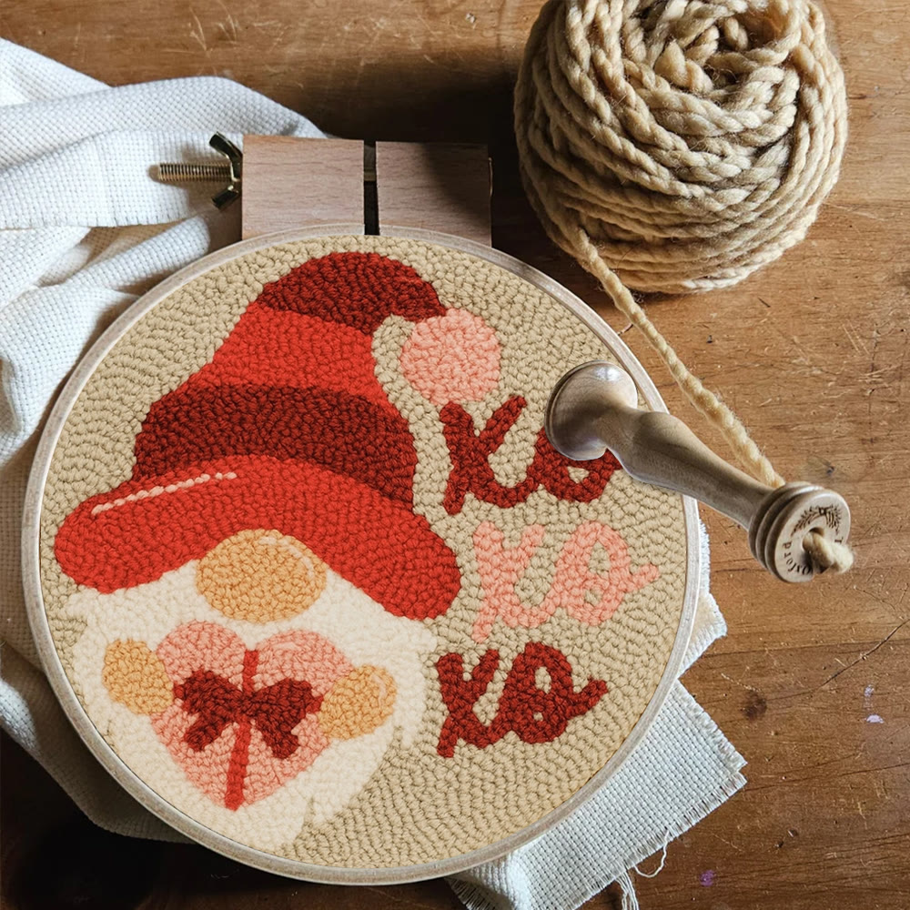 Happy Gnome Punch Needle Kit - Unique Christmas Craft | Handmade Decor For Home - image 8