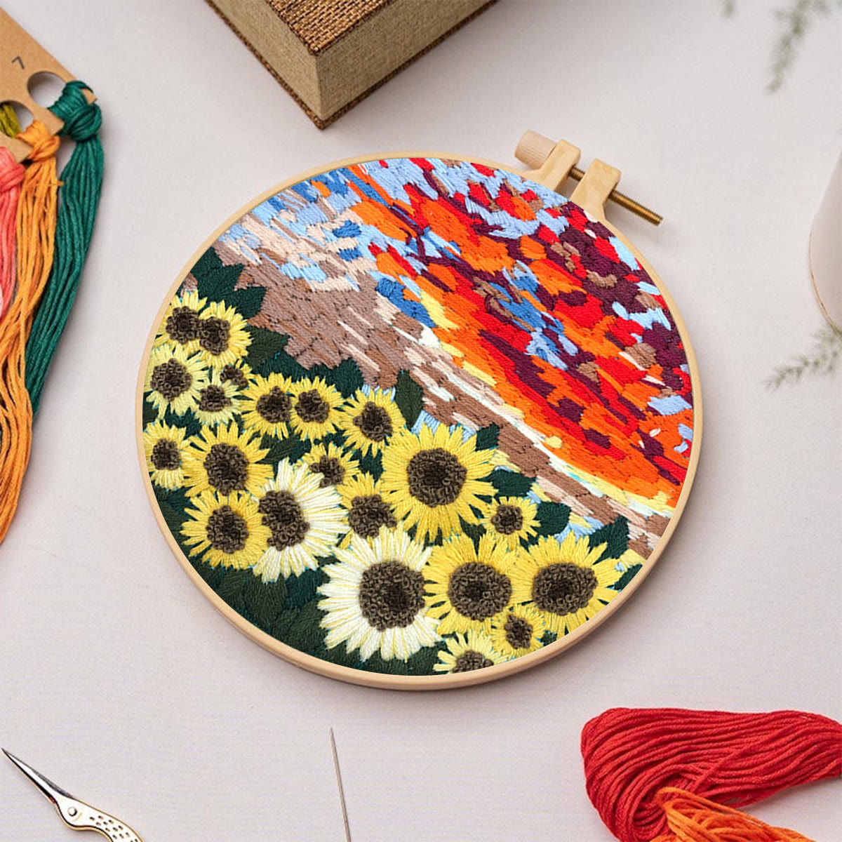 Rubbyoo Embroidery Kit - Floral Sunflower - image 5