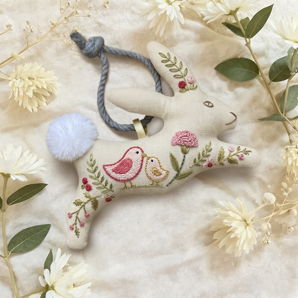 Rubbyoo Rabbit Embroidery Kit - Chick Family | Holiday Bunny Decor | Gift For Mom  - image 4