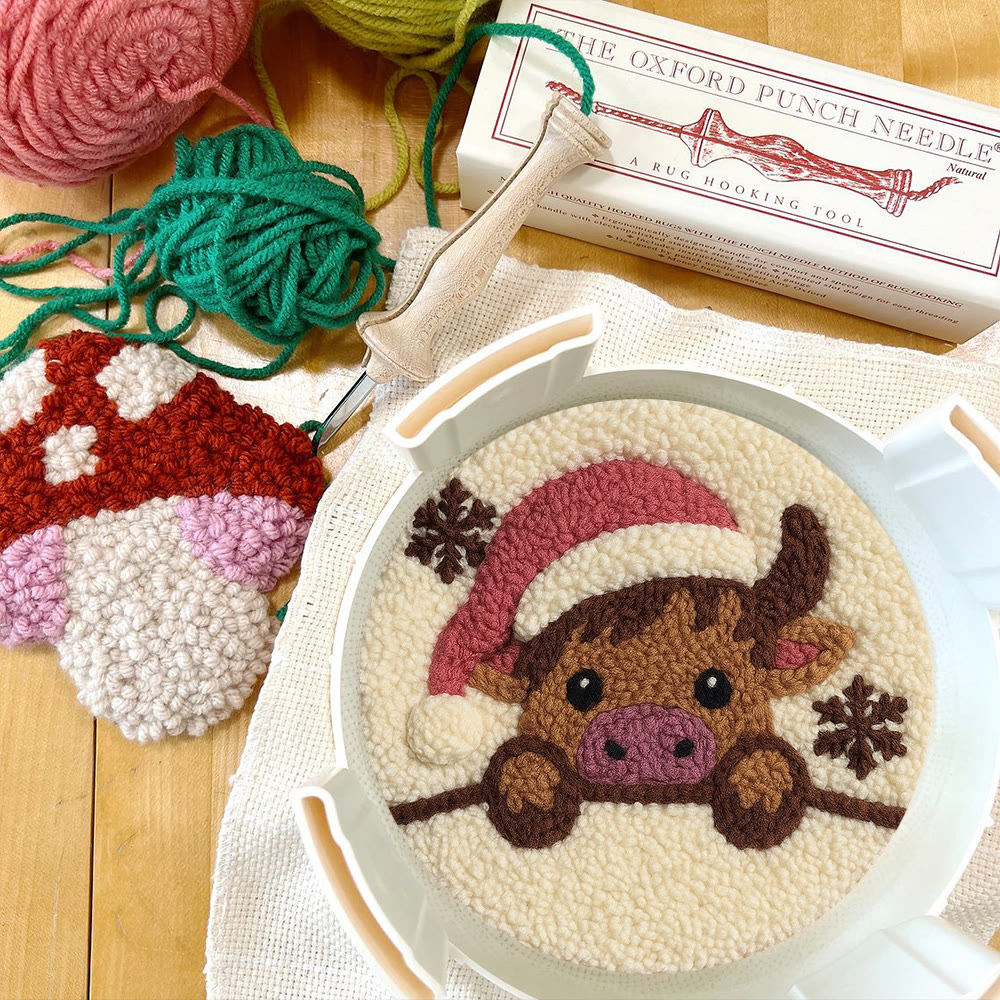 Adorable Cow Punch Needle Kit - Lovely Animal Craft | Christmas Decorative Artwork - image 7