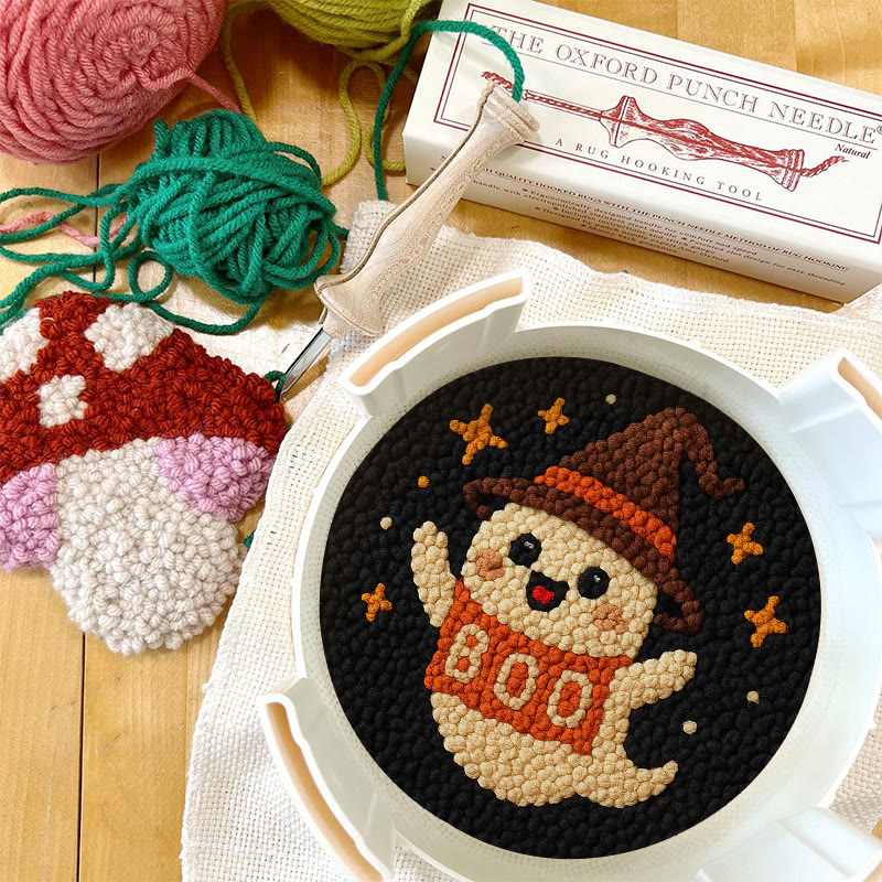 Happy Boo Punch Needle Kit - Cute Halloween Craft |  Beginner Stitching Pattern - image 10