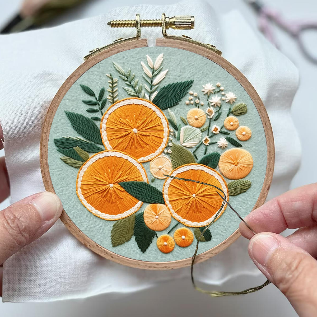 Rubbyoo Embroidery Kit- Oranges - image 4