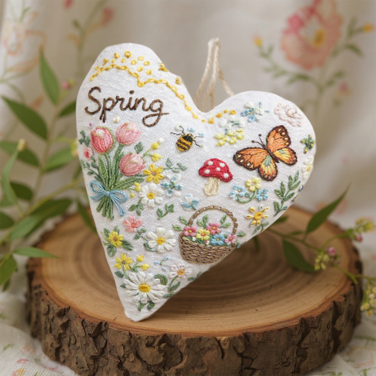 Rubbyoo Heart Embroidery Kit - Beautiful Cottage Garden | Creative Handmade Craft | Nice Floral Gift For Her  - image 4