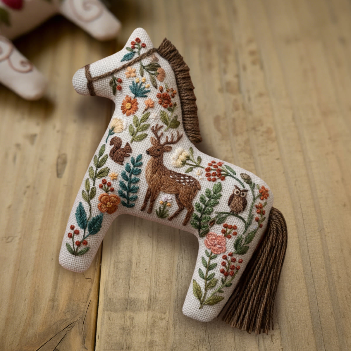 Rubbyoo Dala Horse Embroidery Kit - Woodland Creature Medley | Whimsical Handcraft | Charming Gift Pick - image 7
