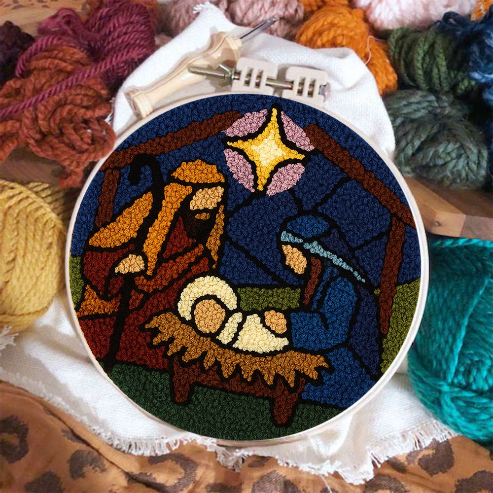 Nativity Scene Punch Needle Kit - Religious Craft | Handmade Decor For Religious Celebrations - image 4