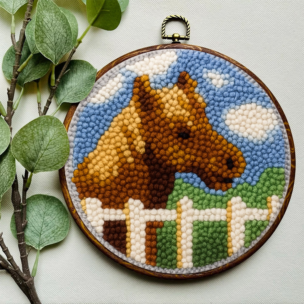 Horse Pasture Punch Needle Kit - Rustic Handcraft Gift |  Artisan-Crafted Art - image 4