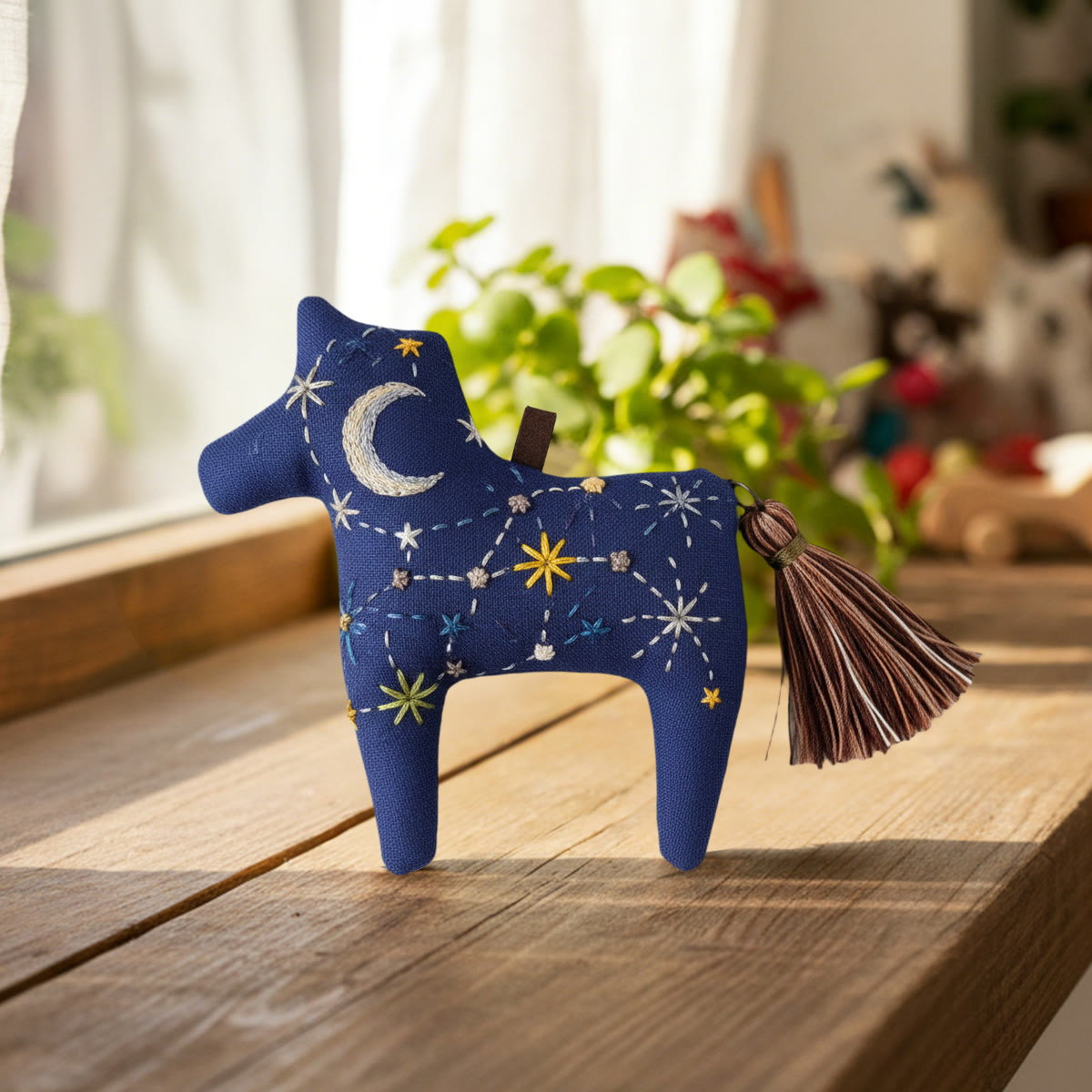 Rubbyoo Dala Horse Embroidery Kit - Celestial Moon | Whimsical Gift | Minimalist Home Decor  - image 4