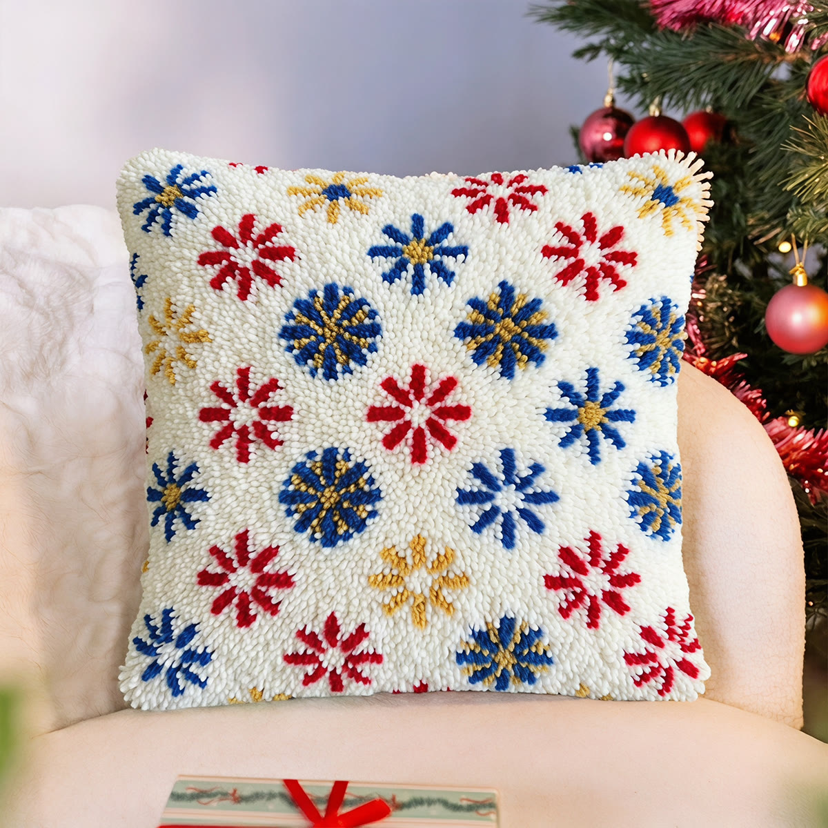 Rubbyoo Latch Hook Pillow Kit - Dazzling Fireworks | Easy Handmade Art | Perfect For Home Decor - image 7