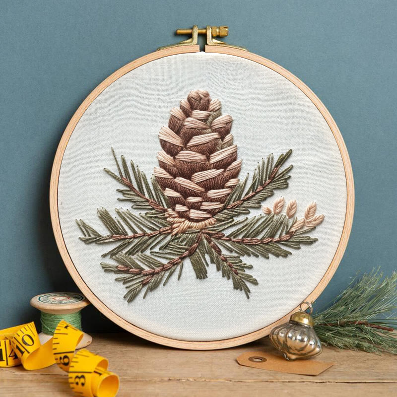 Rubbyoo Embroidery Kit- Pinecone Branch - image 4